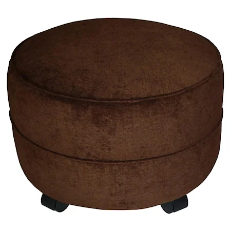 Round Ottoman With Wheels